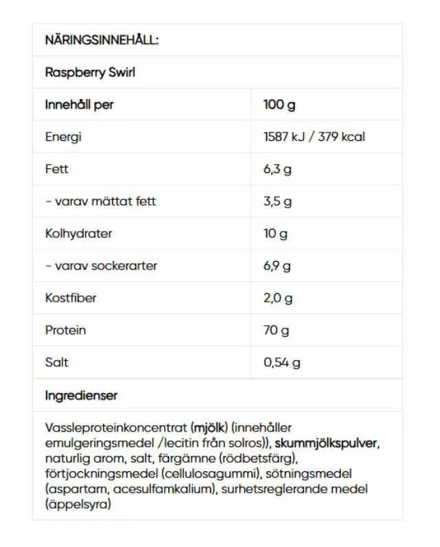 Wispy Whey Protein Raspberry Swirl, 1000 g 2