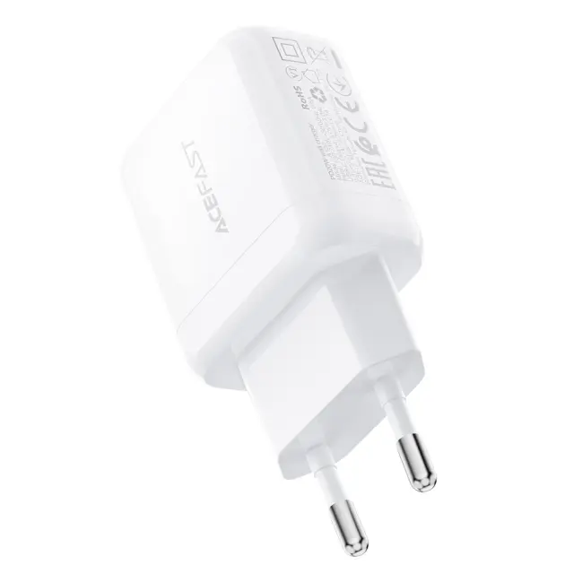Φορτιστής Ταξιδίου Acefast A130 Fast Charging USB-C PD20W 3.0A Λευκός 3