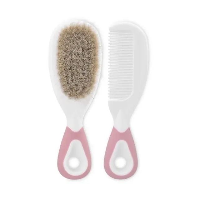 Lorelli Βούρτσα Φυσική Τρίχα Και Χτένα Blush Pink 10240350001