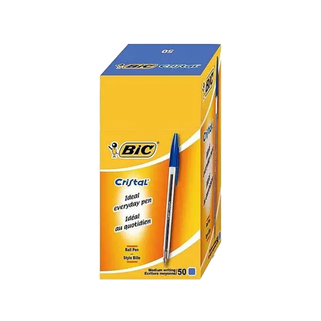 BIC Στυλό Crystal Original 50άδα (ΜΠΛΕ)