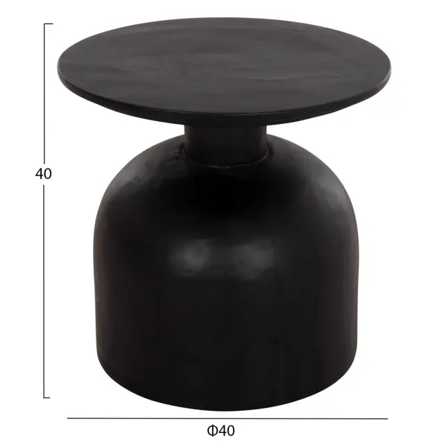 ΒΟΗΘΗΤΙΚΟ ΤΡΑΠΕΖΑΚΙ FB99892.12 ΞΥΛΟ SUAR--ΜΑΥΡΟ Φ40x40Υεκ 2
