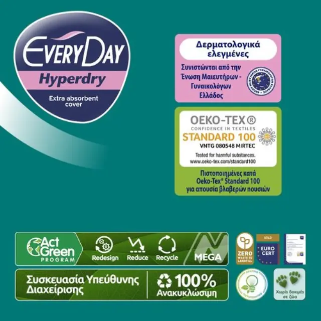 EVERY DAY Hyperdry Normal Ultra Plus Value Pack Πολύ Λεπτές Σερβιέτες Έξτρα Απορροφητικές, Ιδανικές για Κανονική Ροή 18 Τεμάχια 3