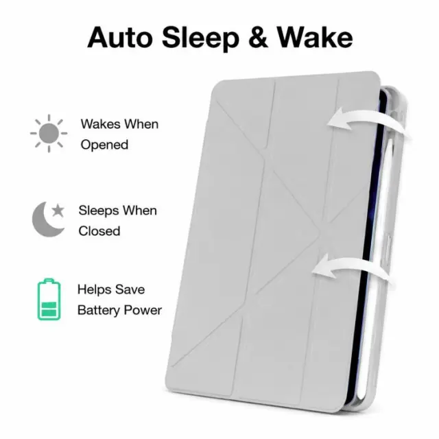 Origami Hybrid Θήκη για iPad 10.9″/11 (2025)-Grey/Clear OEM 2