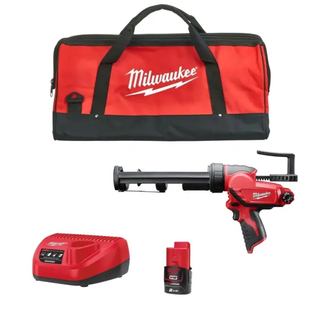 Milwaukee 4933441655 - Πιστόλι Σιλικόνης Μπαταρίας 12V M12 PCG/310C-201B με Φορτιστή + 1 Μπαταρία 2.0Ah (1x2.0Ah)