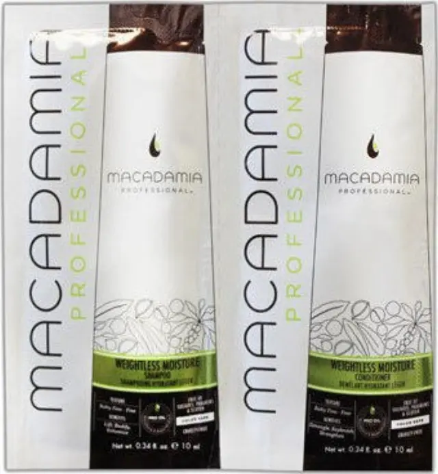 Macadamia Professional Duo Foil Pack Weightless Moisture Shampoo 10ml & Conditioner 10ml