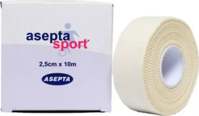 Asepta Sport 2,5cm x 10m Λευκό