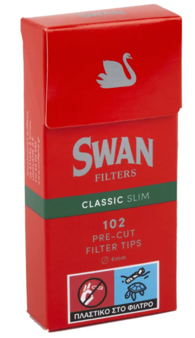 Φιλτράκια SWAN 6mm Classic Slim Κόκκινα 1 τμχ