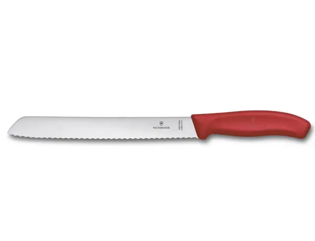 Μαχαίρι ψωμιού Victorinox Swiss Classic με κόκκινη λαβή και μήκος λεπίδας 21cm6.8631.21C1B 2
