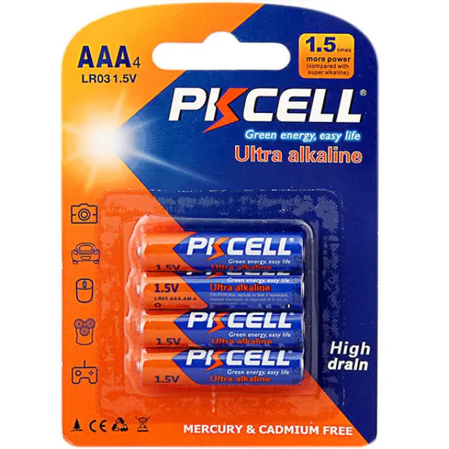 Pkcell Ultra Αλκαλική LR03 AAA (4τμχ) 01.001.0095