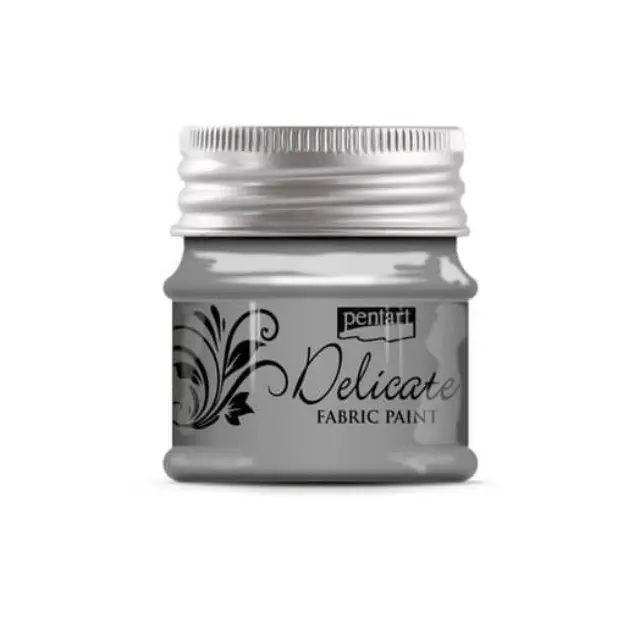 Delicate για ύφασμα Fabric paint metallic 50ml Pentart - Antique Silver