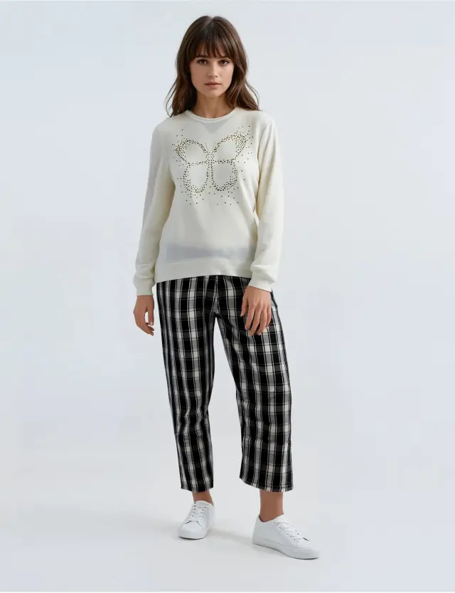 W1050 - Type - PYJAMA BLACK PLAID - S