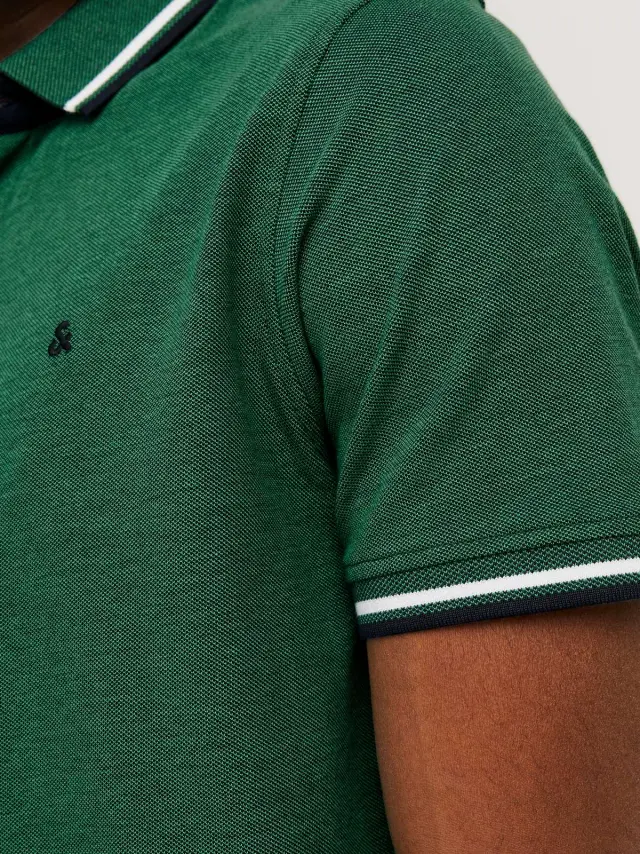 JJEPAULOS POLO SS NOOS Dark Green 3