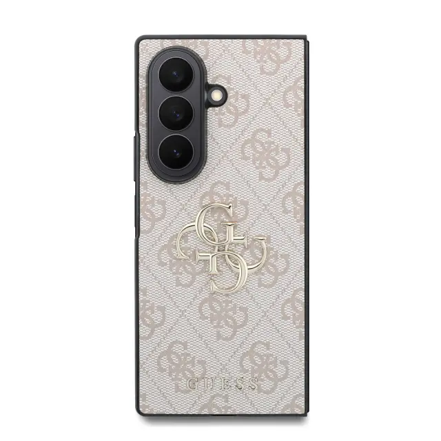 Guess PU 4G Metal Logo Case for Samsung Galaxy Z Fold 8 Ultra Pink 2