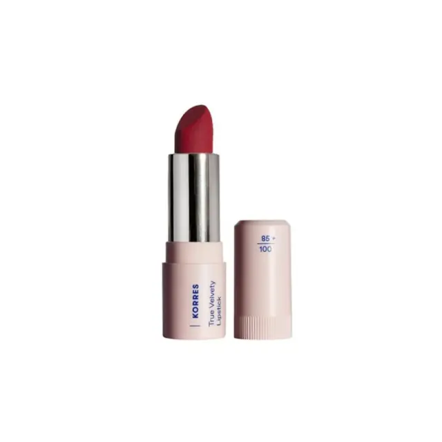 Korres True Velvety Lipstick 55 Vivid Red, Κραγιόν Semi-Matte με Κρεμώδη Υφή Απόχρωση 55 3gr