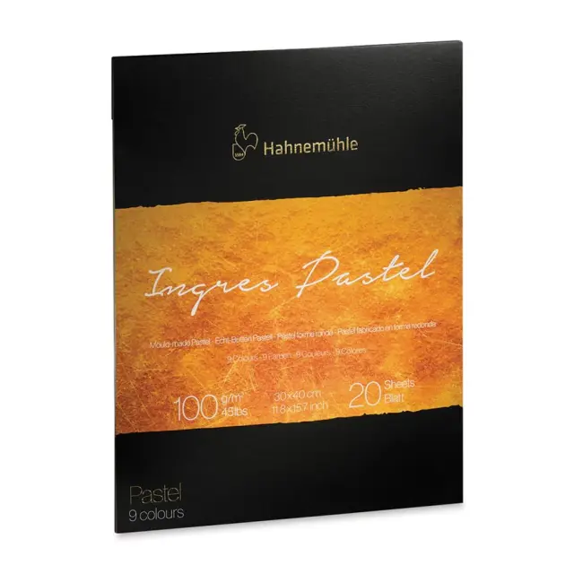 Μπλοκ Hahnemuhle Ingres για Παστέλ 100g/m², 9 Χρώματα - 30x40cm - 20 Φύλλα