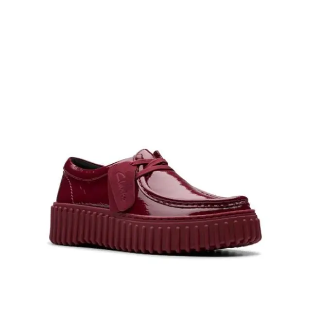 Clarks Torhill Bee Burgundy Pat Burgundy Patent - 39 3
