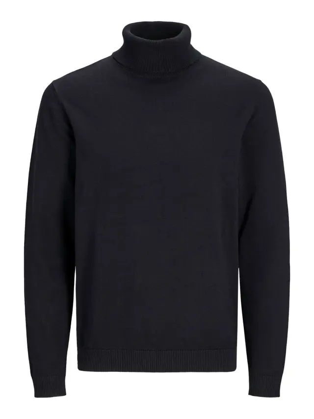 JJEBASIC KNIT ROLL NECK NOOS Black