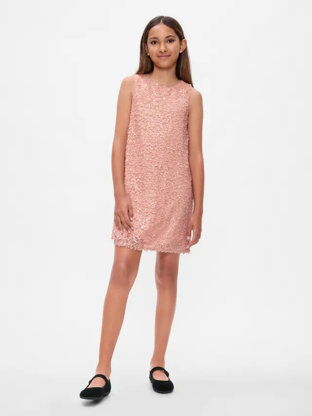 Ροζ Παιδικό Sequin Shift Φόρεμα Primitive pink
