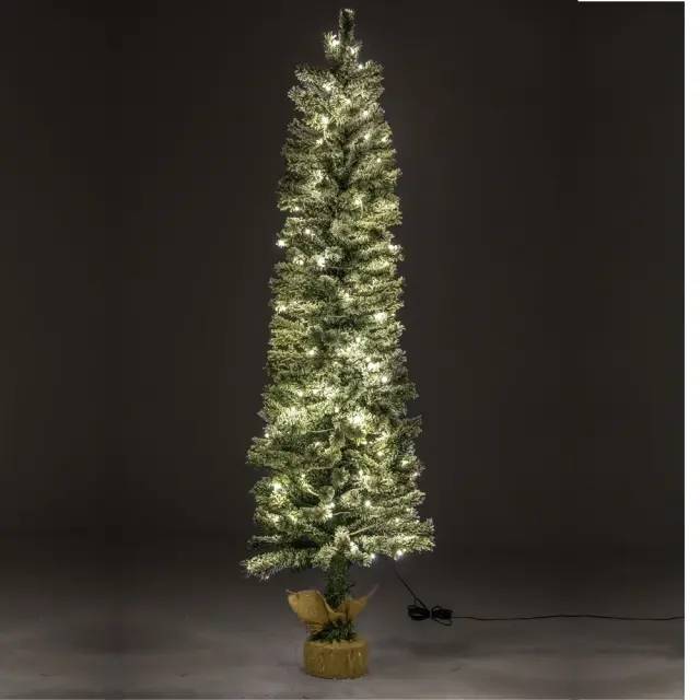 Δέντρο Pre-lit Snow Pencil Με 140 Λευκά Λαμπάκια 260tips Φ45x150cm 2