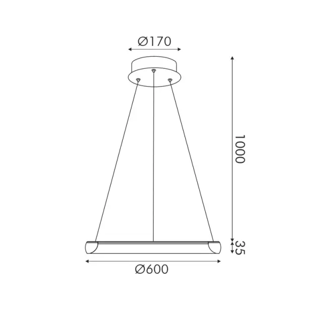 HARMONY-ΦΩΤΙΣΤΙΚΟ ΚΡΕΜΑΣΤΟ ΜΑΥΡΟ ΑΛΟΥΜΙΝΙΟΥ LED SMD 32W CCT 2500LM IP20 Φ600X1000MM / HM23LEDP60BKCCT 2