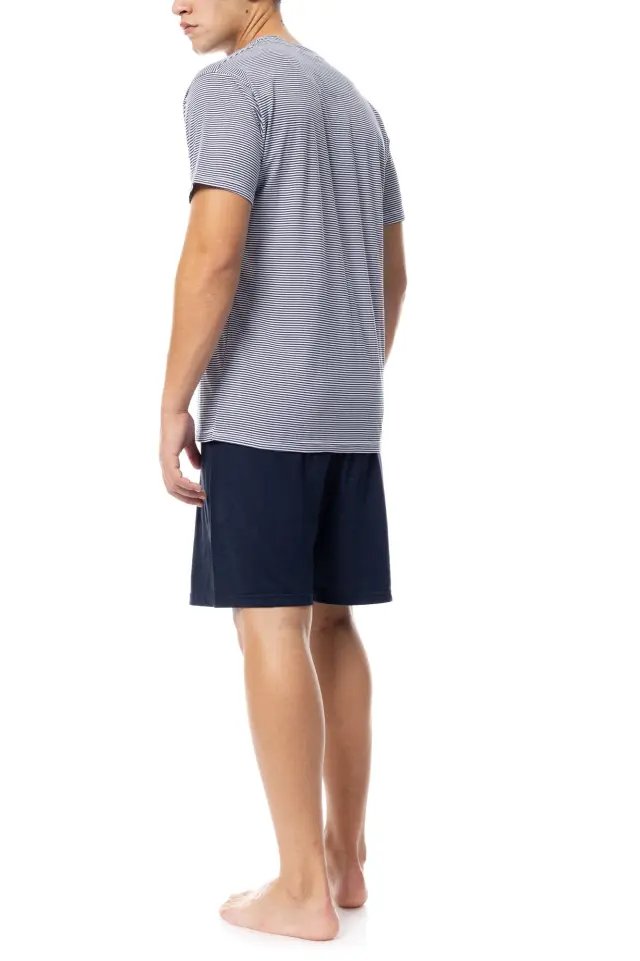 Πυτζάμα κοντομάνικη V-neck S-M549 SEA STRIPE by Ulisse 3