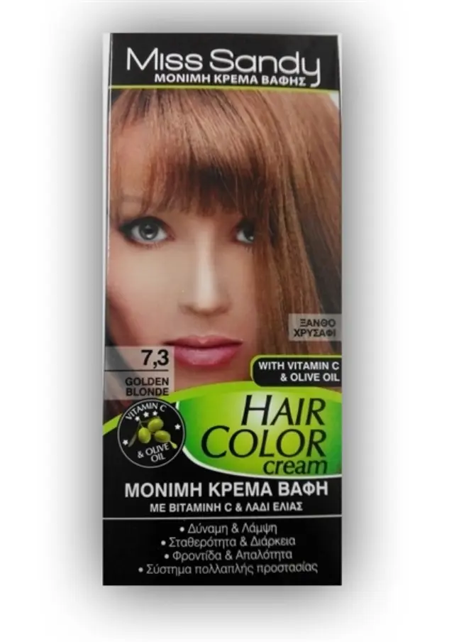 Miss Sandy Hair Color Cream 7/3 Ξανθό Xρυσαφί 60ml