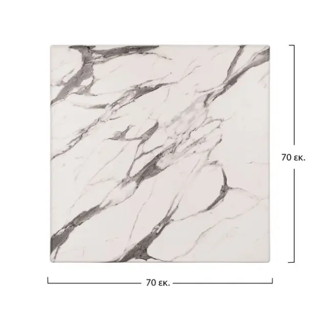 ΕΠΙΦΑΝΕΙΑ ΤΡΑΠΕΖΙΟΥ 70Χ70 MARBLE WHITE GREY 5657 FB95230.11 2