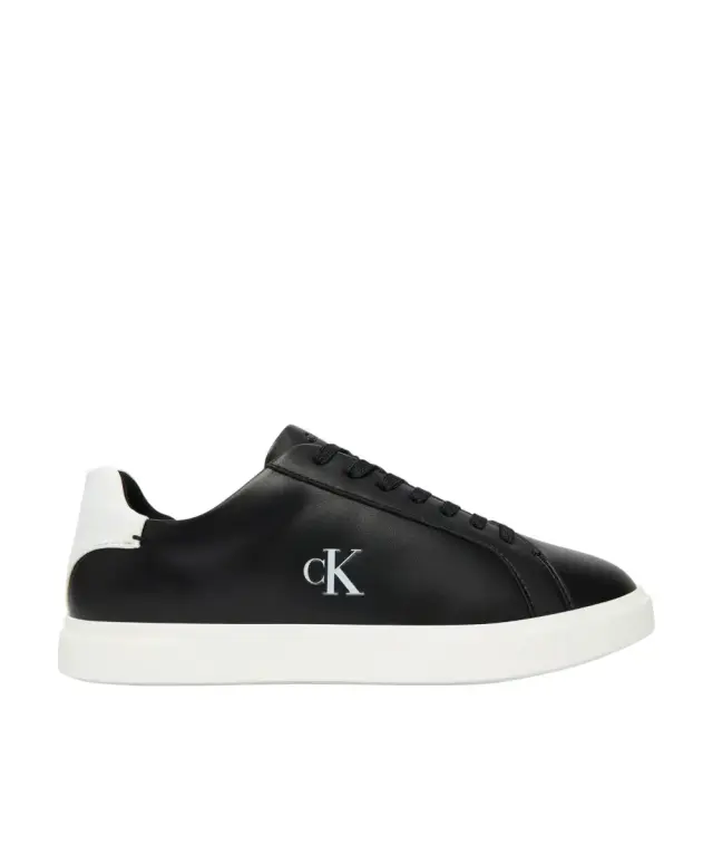 Calvin Klein - Γυναικεία Sneakers Low Pro Cup Laceup Lth Moire HW0HW02845-0GM Μαύρο