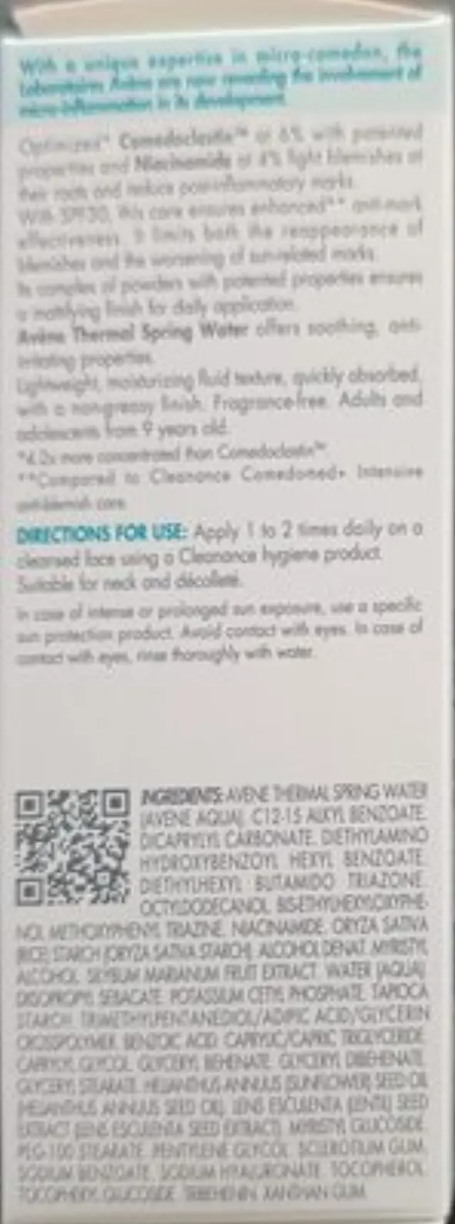 Avene Cleanance Comedomed+ μ SPF30 Κρέμα-Gel κατά των Ατελειών με Comedoclastin™ για Δέρμα με Τάση Ακμής, 30ml 2