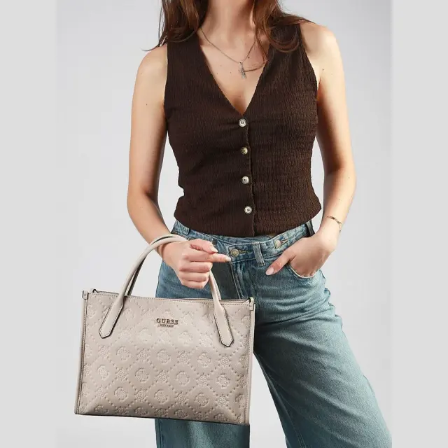 Τσάντα Ώμου Jodi cotton GUESS 2