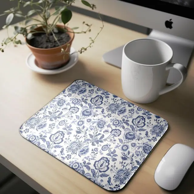 Mousepad Blue delft art 05 Διαστάσεις: 22cm(μήκος) x 18cm (ύψος) 2