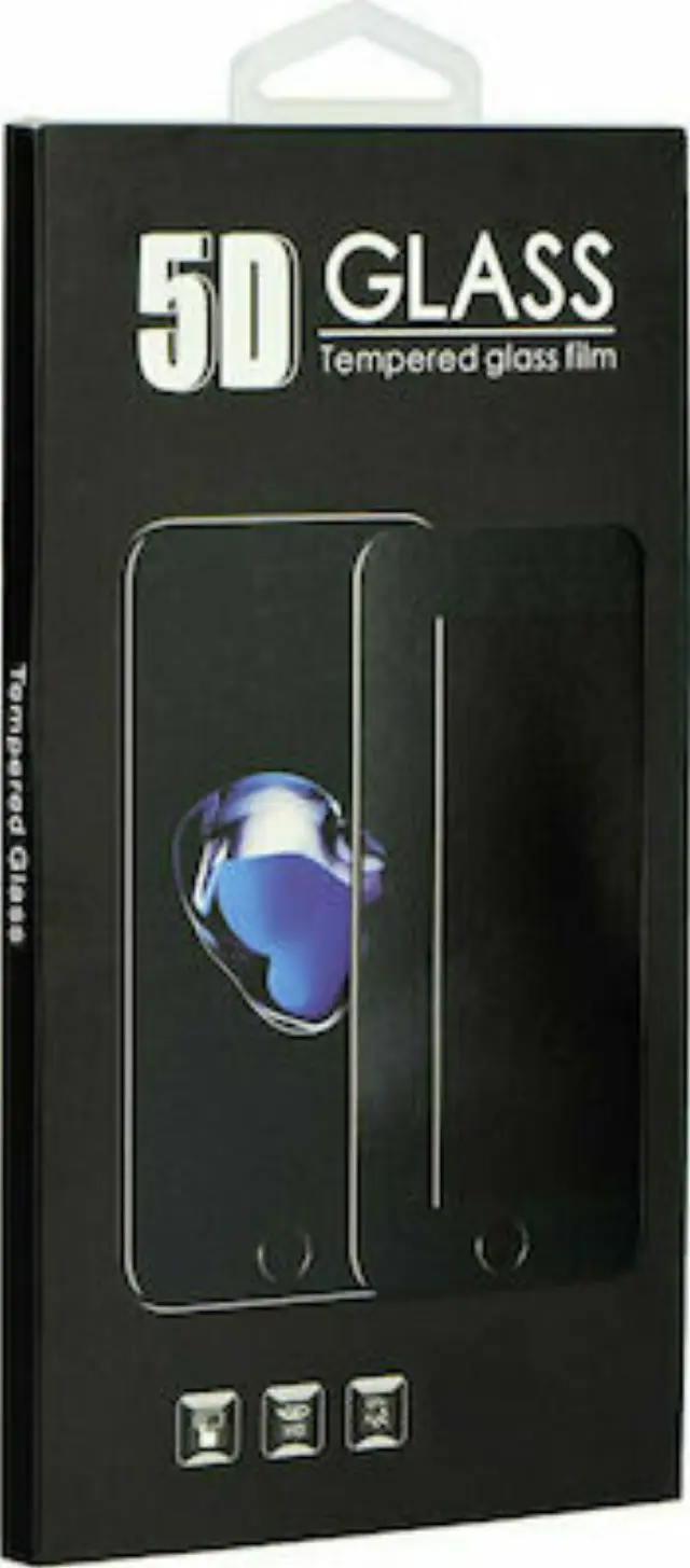 5D Full Glue Tempered Glass - for Xiaomi Redmi Note 10 black