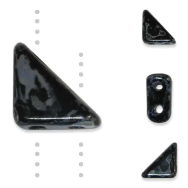 Χάντρα Tango 6mm - Jet Silver Picasso ~7gr