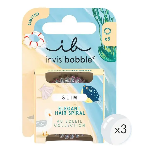 Invisibobble Slim Au Soleil Vibrant Vacation Λαστιχάκια Μαλλιών, 3 τεμάχια