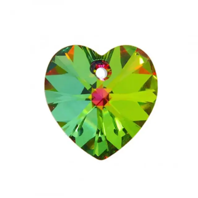 Swarovski 6228 XILION Heart Pendant 14.4x14mm Crystal Vitrail Medium - 4τεμ