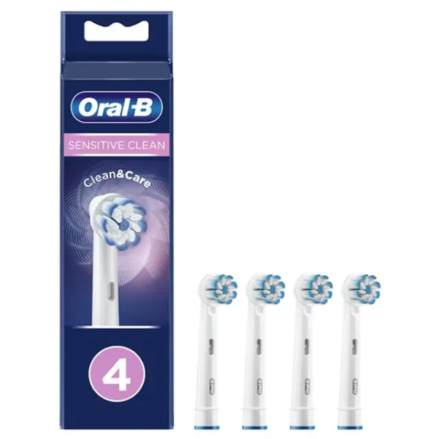 Oral-B Sensitive Clean Clean&Care Value Pack Ανταλλακτικές Κεφαλές για Ηλεκτρική Οδοντόβουρτσα 4τμχ
