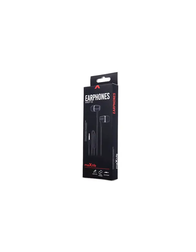 Maxlife wired earphones MXEP-02 black