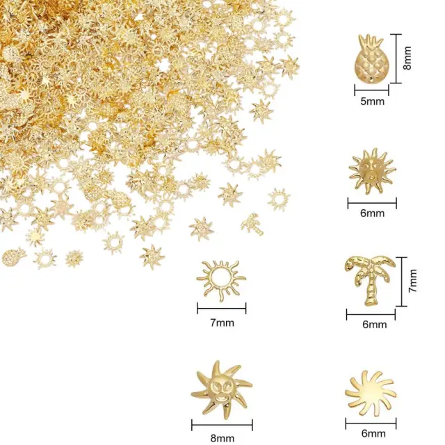 Μεταλλικά Διακοσμητικά - Micro Summer Mix Golden 5-8mm ~180τεμ