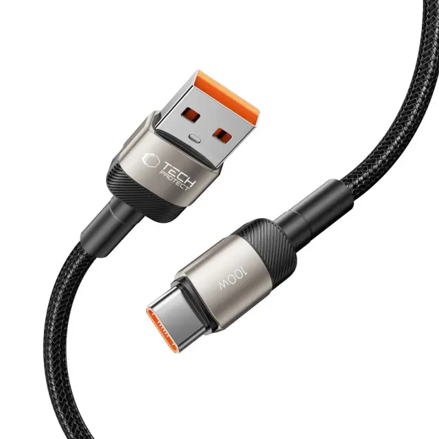 Tech-Protect® - Ultraboost Evo Cable USB-A σε USB-C 100W 5A 2m- Titanium. 2