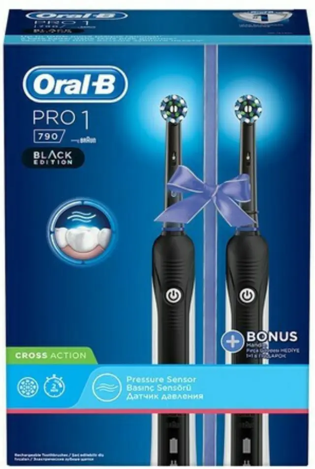Oral-B Oral-B Pro 1 790 Black Edition Cross Action 2τμχ
