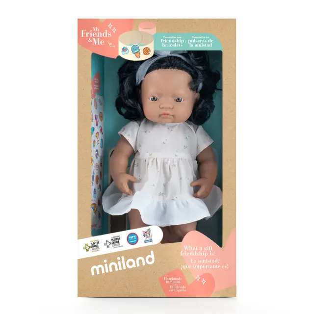 MINILAND DOLLS MINILAND ΚΟΥΚΛΑ ΛΑΤΙΝΑ 38 CM ΜΕ ΡΟΥΧΑΛΑΚΙΑ 3