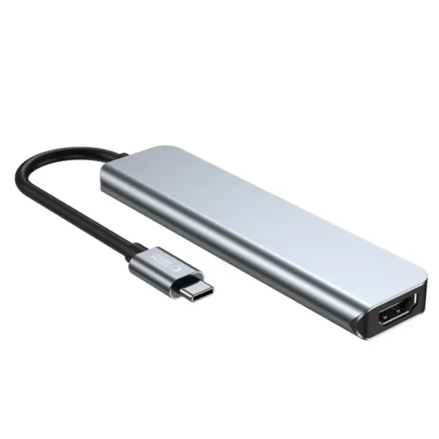 Hub 6in1 Tech-protect V4 Gray 2