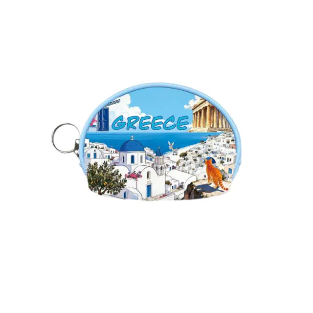 Πορτοφόλι Souvenir μπρελόκ mini - Σετ 10pcs - PVC - Greece - 10*8*3cm - 871776