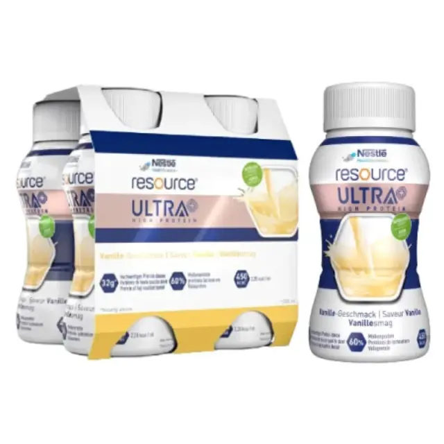 Nestlé Resource Ultra + High Protein με Γεύση Βανίλια 4x200ml