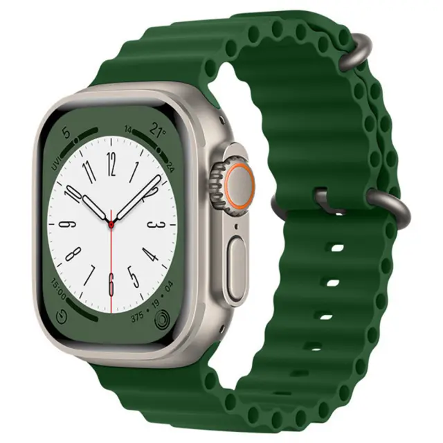 Techsuit - Watchband W038 Apple Watch 1/2/3/4/5/6/7/8/9/10/SE/SE 2 38/40/41/42mm Army Green