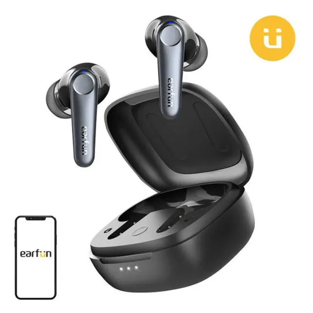 Earfun Air Pro 3 In-ear Bluetooth Handsfree Ακουστικά με Θήκη Φόρτισης Μαύρα