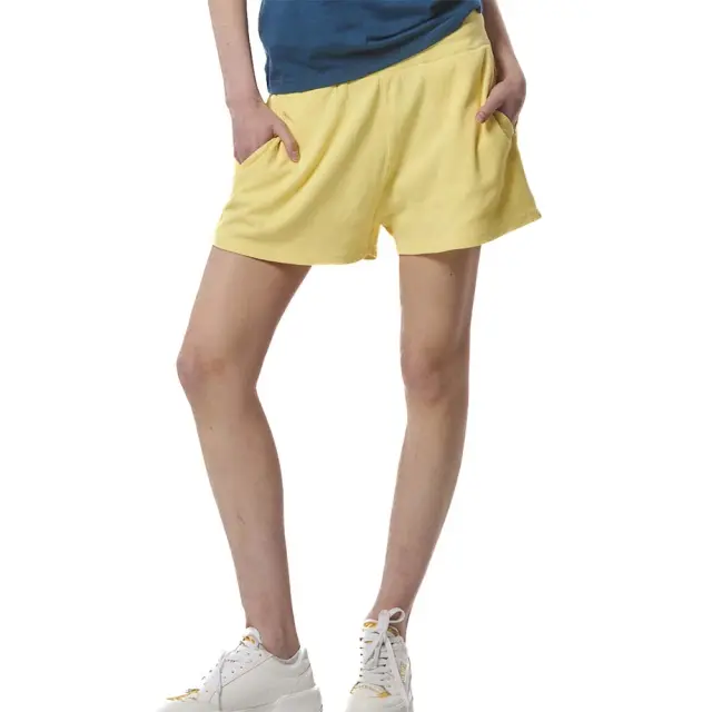 Body Action Women's Natural Dye Waffle Shorts Κίτρινο 031430-09A (Body Action) - Medium 2