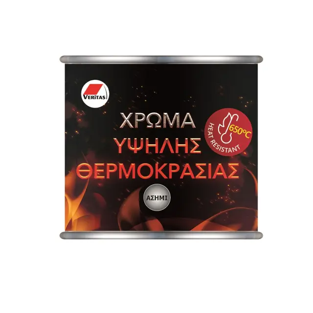 Veritas Χρώμα Υψηλής Θερμοκρασίας έως 650°C 0,150lt Ασημί / 92.1201