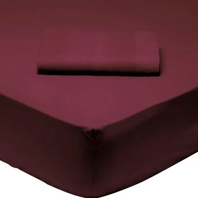 Σεντόνι μεμονωμένο Best Μονό 100x200+35cm με λάστιχο Das home Μπορντώ