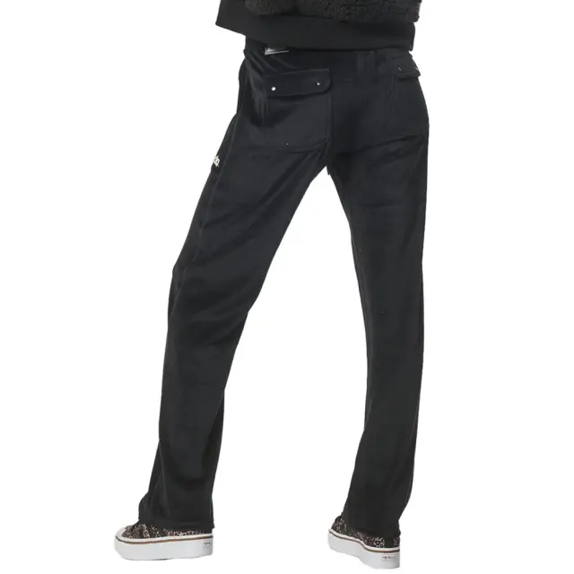 Body Action Basic Velour Pant (021332-01-Black) - Μαύρο - L 2